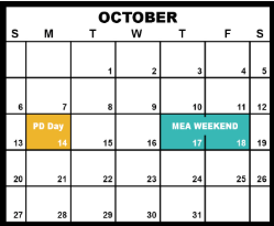 District School Academic Calendar for Lakewood Elementary for October 2024