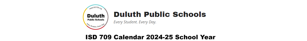 District School Academic Calendar for Duluth Online Program