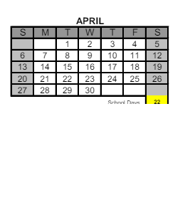 District School Academic Calendar for Brummitt Elementary School for April 2025