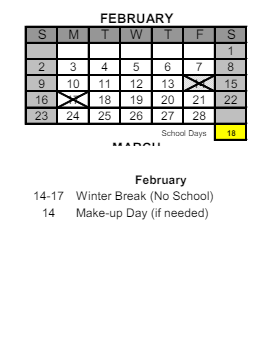 District School Academic Calendar for Brummitt Elementary School for February 2025