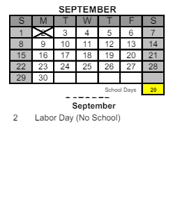 District School Academic Calendar for Brummitt Elementary School for September 2024