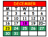 District School Academic Calendar for Andrew A. Robinson Elementary School for December 2024