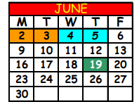 District School Academic Calendar for Darnell Cookman Middle School for June 2025