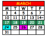 District School Academic Calendar for Andrew A. Robinson Elementary School for March 2025