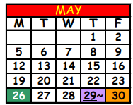 District School Academic Calendar for Hogan-spring Glen Elementary School for May 2025