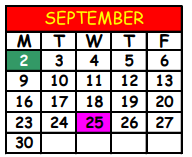 District School Academic Calendar for Andrew A. Robinson Elementary School for September 2024