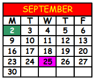 District School Academic Calendar for Love Grove Elementary School for September 2024