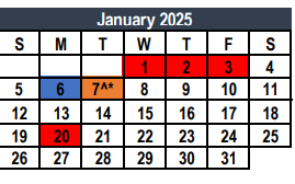 District School Academic Calendar for Alter Discipline Campus for January 2025