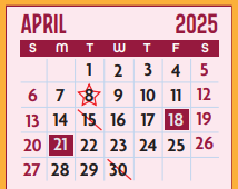 District School Academic Calendar for Henry B Gonzalez Elementary for April 2025