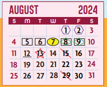 District School Academic Calendar for Henry B Gonzalez Elementary for August 2024