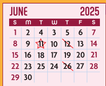 District School Academic Calendar for Pete Gallego Elementary for June 2025