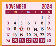 District School Academic Calendar for Ep Alas (alternative School) for November 2024