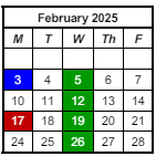 District School Academic Calendar for Prince Chapman Academy for February 2025