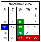 District School Academic Calendar for Prince Chapman Academy for November 2024