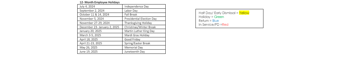 District School Academic Calendar Key for Bellingrath Hills Elementary School