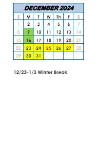 District School Academic Calendar for Avilla Elem & Middle Sch for December 2024