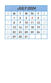 District School Academic Calendar for Avilla Elem & Middle Sch for July 2024