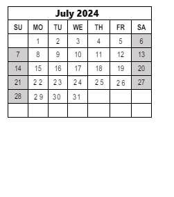 District School Academic Calendar for Ramapo High School for July 2024