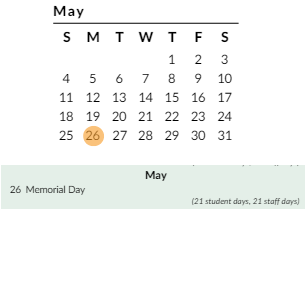 District School Academic Calendar for Ramapo High School for May 2025