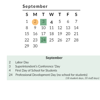 District School Academic Calendar for Ramapo High School for September 2024