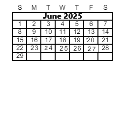 District School Academic Calendar for Evit Chandler High for June 2025