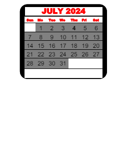 District School Academic Calendar for Matthews Elementary School for July 2024