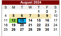 District School Academic Calendar for Edgewood Middle for August 2024