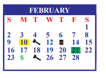 District School Academic Calendar for Hargill Elementary for February 2025