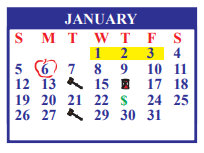 District School Academic Calendar for Hargill Elementary for January 2025