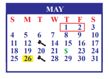District School Academic Calendar for Hargill Elementary for May 2025