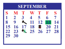 District School Academic Calendar for Hargill Elementary for September 2024