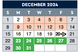 District School Academic Calendar for E-2 Central NE El Don't Use for December 2024