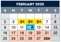 District School Academic Calendar for Park Elementary for February 2025