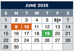 District School Academic Calendar for Morehead Middle for June 2025