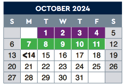 District School Academic Calendar for Burges High School for October 2024