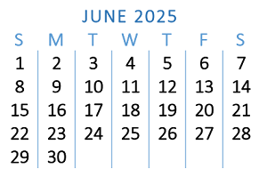 District School Academic Calendar for Osolo Elementary School for June 2025