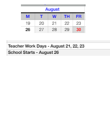 District School Academic Calendar for Ruby Valley Elementary School for August 2024