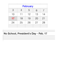 District School Academic Calendar for Ruby Valley Elementary School for February 2025