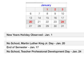 District School Academic Calendar for Ruby Valley Elementary School for January 2025