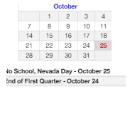 District School Academic Calendar for Ruby Valley Elementary School for October 2024