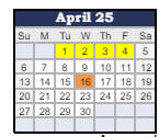 District School Academic Calendar for Elwood Community Middle Sch for April 2025