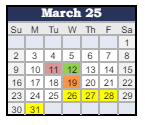 District School Academic Calendar for Elwood Community Middle Sch for March 2025