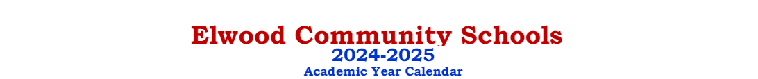 District School Academic Calendar for Elwood Community Middle Sch
