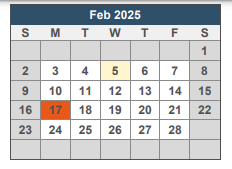 District School Academic Calendar for C. A. Weis Elementary School for February 2025