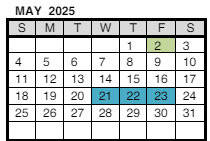 District School Academic Calendar for Vogel Elementary School for May 2025