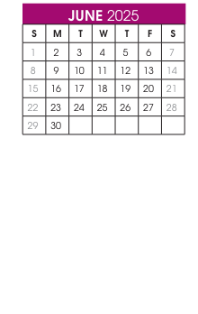 District School Academic Calendar for Joy Elementary for June 2025