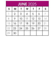 District School Academic Calendar for Anderson Elementary for June 2025