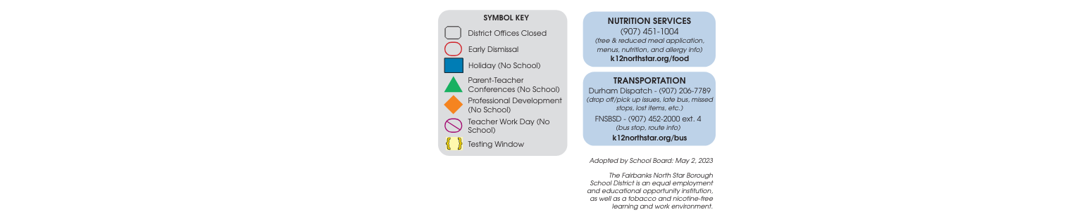 District School Academic Calendar Key for Star Of The North Secondary School