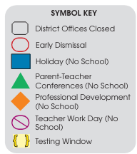 District School Academic Calendar Legend for Crawford Elementary