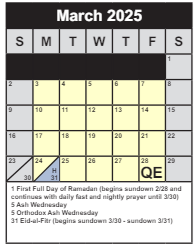 District School Academic Calendar for Daniels Run Elementary for March 2025